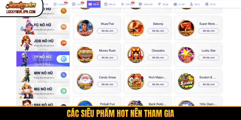Các siêu phẩm hot nên tham gia