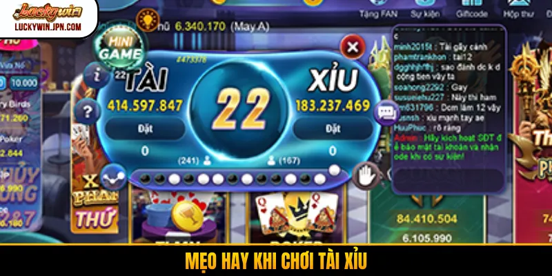 Mẹo hay khi chơi tài xỉu